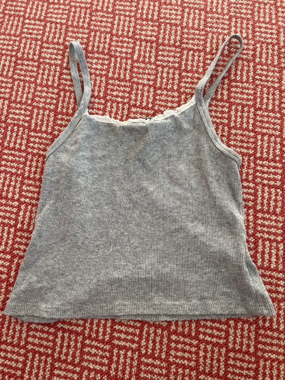 Brandy Mellville Gray Lace Tank